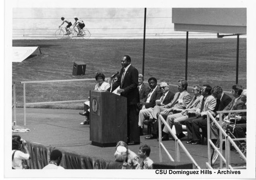 Mayor Bradley at Velodrome dedication