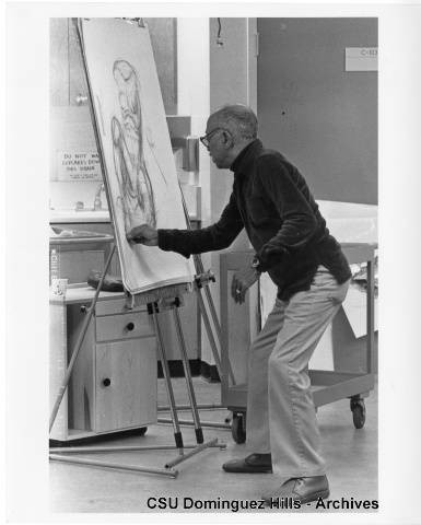 Professor Ernest Rosenthal sketching