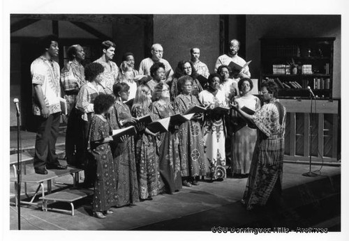 Professor Caldwell leading Jubilee Choir