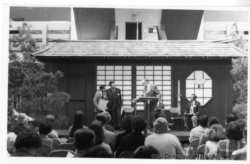 President Gerth at Japanese Garden dedication