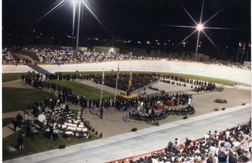 Graduates receiving diplomas