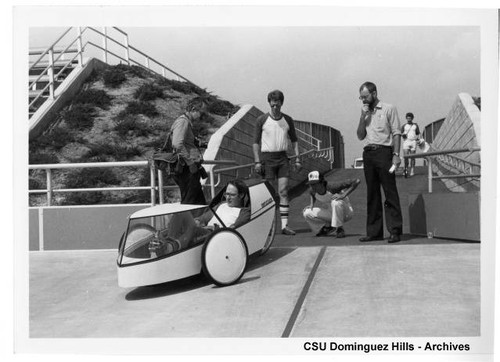 Human Powered Vehicle entering Velodrome