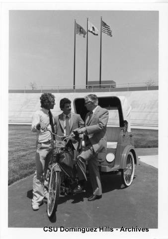 President Gerth at Human Powered Vehicle event