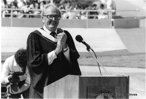 Paul Conrad at 1985 graduation