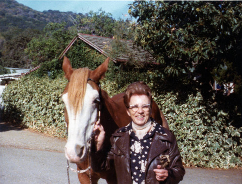 Marie Benetti with horse