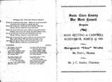 Program 1918, Santa Clara County War Work Council Mass Meeting at Campbell
