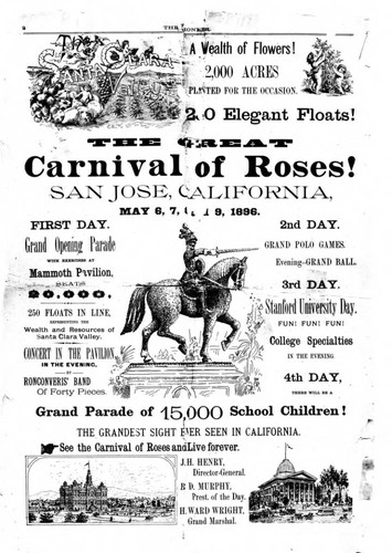 Advertisement 1896, Carnival of Roses