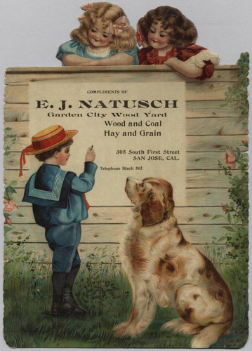 Advertising card 1900, E. J. Natusch