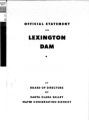 Pamphlet 1947, Official Statement on Lexington Dam