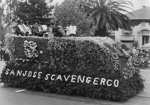 1929 Parade Float, San Jose Scavanger Company