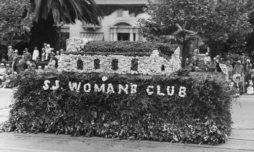 1929 Parade Float, San Jose Woman's Club