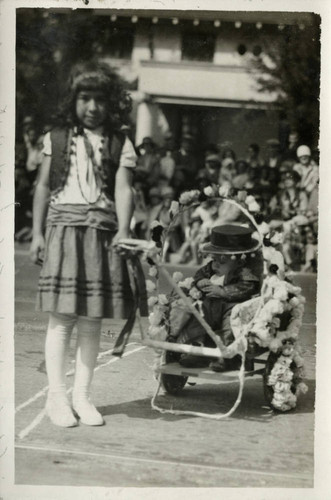 1928 Decorated baby carriage, Margaret Mendez