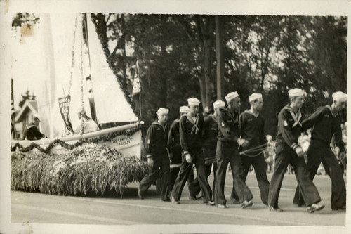 1928 Parade float, Sea scouts of Campbell