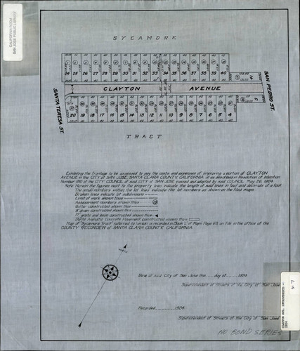 1924 San Jose, Clayton Ave Improvements