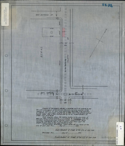 1916 San Jose, Fourth St Improvements