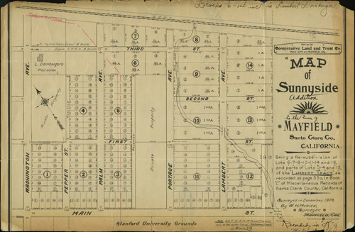 1904 Mayfield Addition in the town of Sunnyside