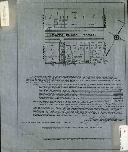 1923 San Jose, Santa Clara Street Improvements