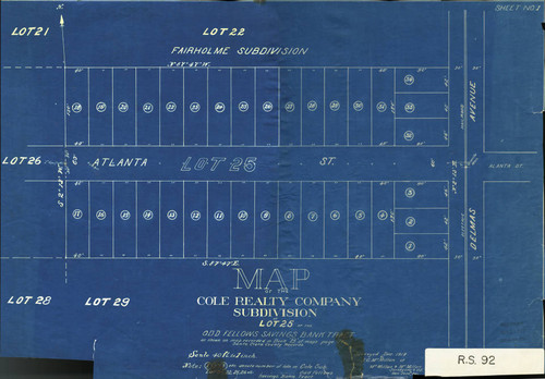 1919 San Jose, Cole Realty Subdivision