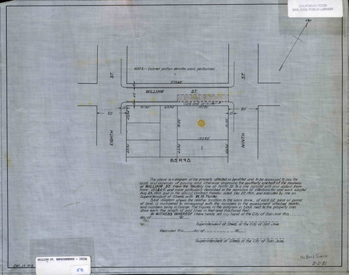 1915 San Jose, William Street Improvements