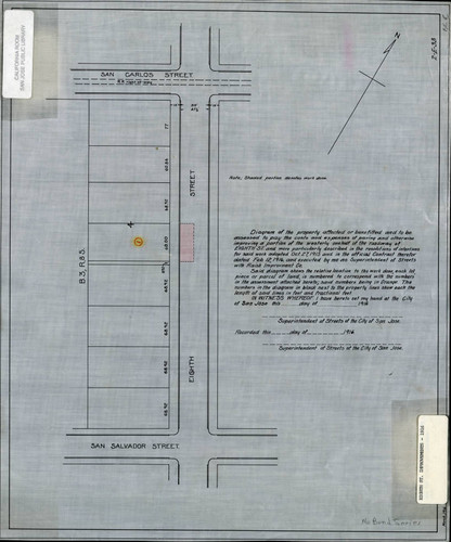 1916 San Jose, Eighth St Improvements