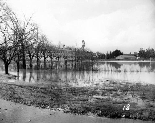 1952 Flooded grounds at Agnews State Hospital