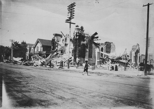 Saint Patrick's Church after earthquake