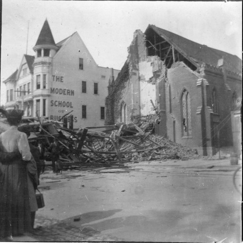 1906 earthquake damage to First Presbyterian Church