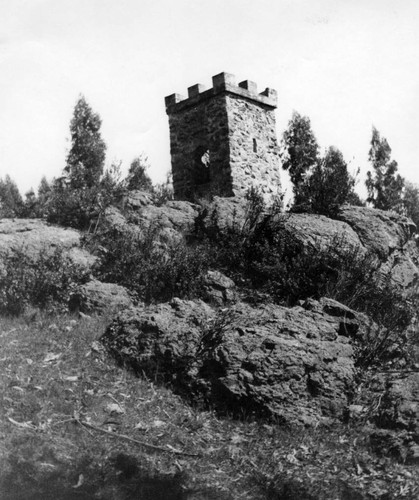 1910, Oakland, Browning Tower on Joaquin Miller estate