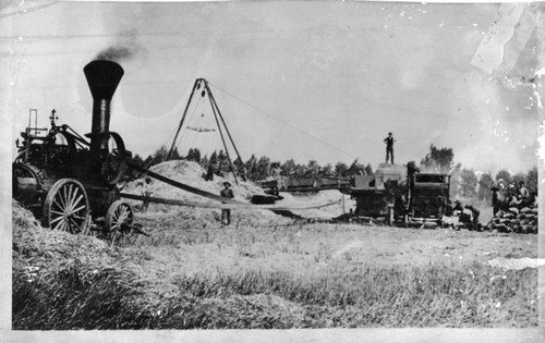 1890 William Overfelt's threshing equipment