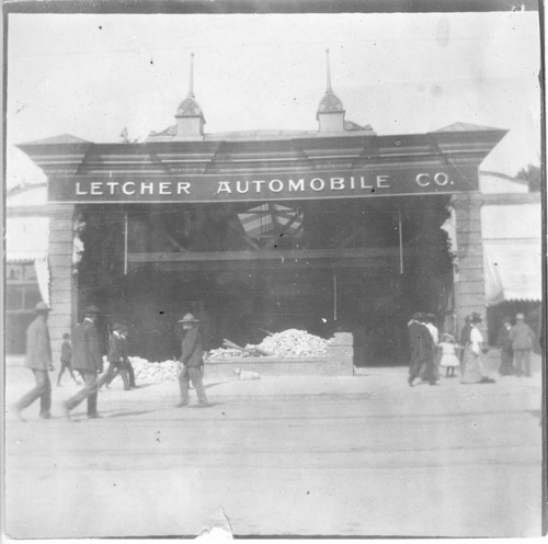 1906 Earthquake damaged Letcher Automobile Company