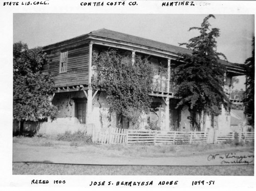 1849 Jose S. Berreyesa adobe, Contra Costa County