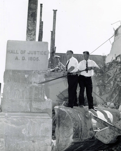 1962 Hall of justice demolition