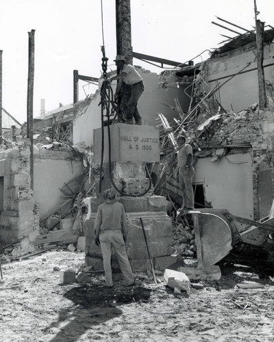 1962 Hall of justice demolition