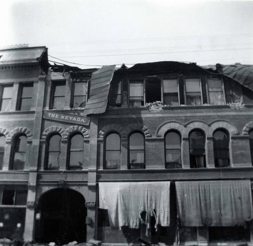 1906 Earthquake damaged Nevada Hotel