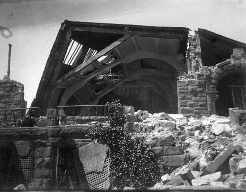 1906 earthquake damage, Stanford University