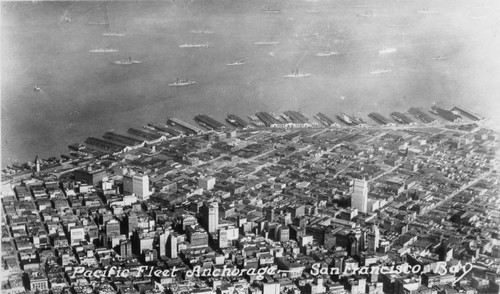 San Francisco, Aerial view of Pacific Fleet