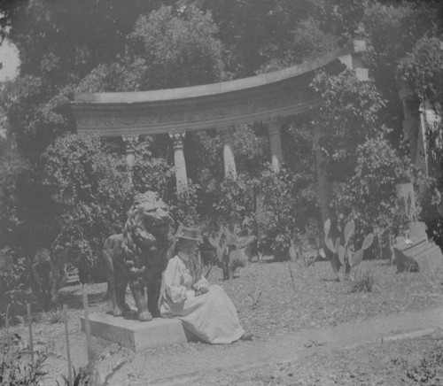 1897 Woman in garden