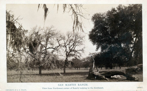 1892 northwest corner of San Martin Ranch