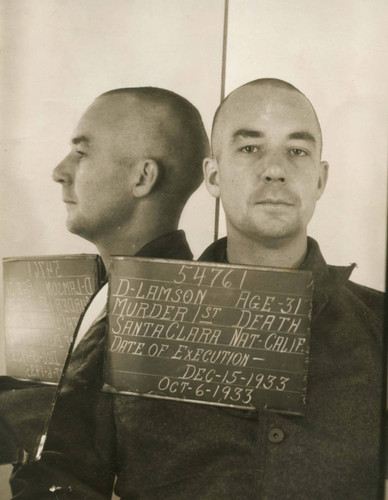 1933 David Lamson mug shot