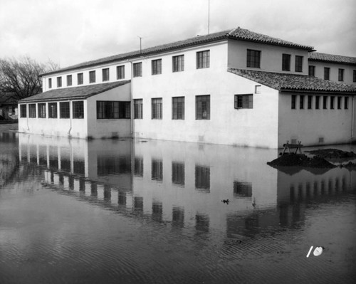 1952 Flooded grounds at Agnews State Hospital