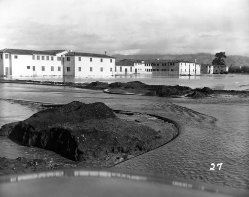 1952 Flooded grounds at Agnews State Hospital