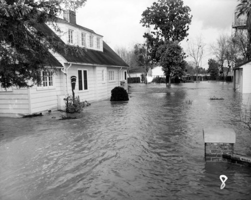 1952 Flooded grounds at Agnews State Hospital