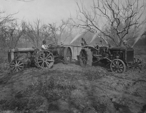 1935 Santa Clara County Orchard spraying