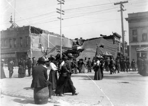 1906 earthquake damage Elks Hall building on Santa Clara Street