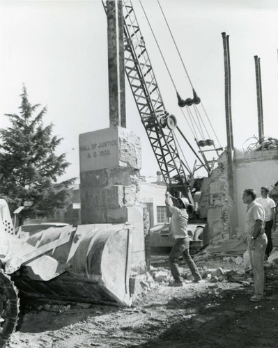 1962 Hall of justice demolition