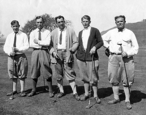 1925 Stanford University faculty members on the golf course