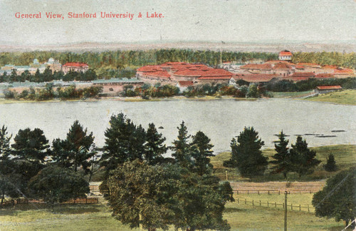 Postcard view of Stanford University