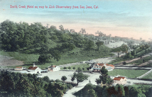 Postcard of Smith Creek Hotel on way to Lick Observatory from San Jose, California