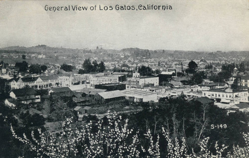 Postcard view of Los Gatos, California