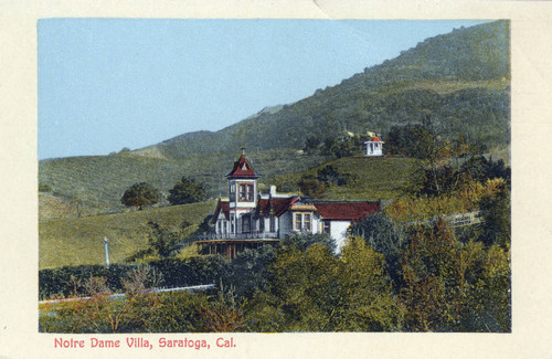 Postcard of Notre Dame Villa, Saratoga, California